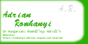 adrian romhanyi business card